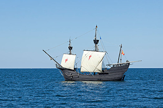 帆船,小船,帆,罗斯托克,梅克伦堡前波莫瑞州,德国,欧洲