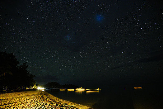 星空,上方,海滩,马达加斯加,非洲