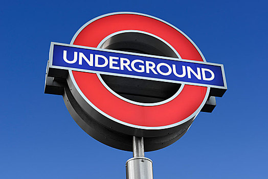 伦敦地铁标志,伦敦,英格兰,英国,欧洲