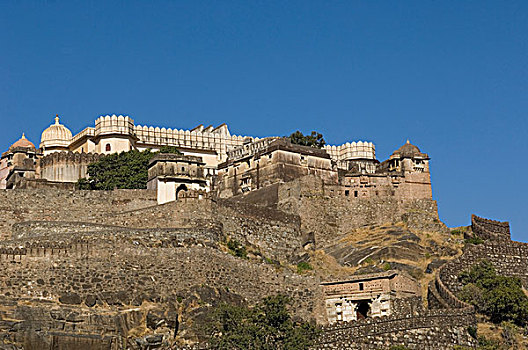 仰视,堡垒,庙宇,地区,拉贾斯坦邦,印度