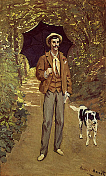 男人,伞,1867年