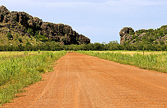 砾石,道路,皇后,维多利亚,头部,纳皮尔,山脉,金伯利,西北地区,澳大利亚