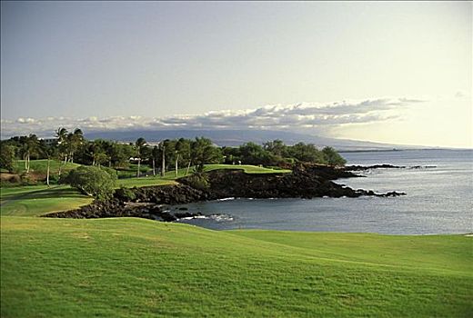夏威夷,夏威夷大岛,柯哈拉海岸,莫纳克亚海滩度假村,高尔夫球场