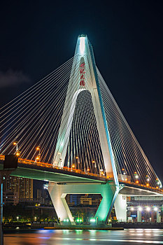 户外拍摄海口世纪大桥夜景