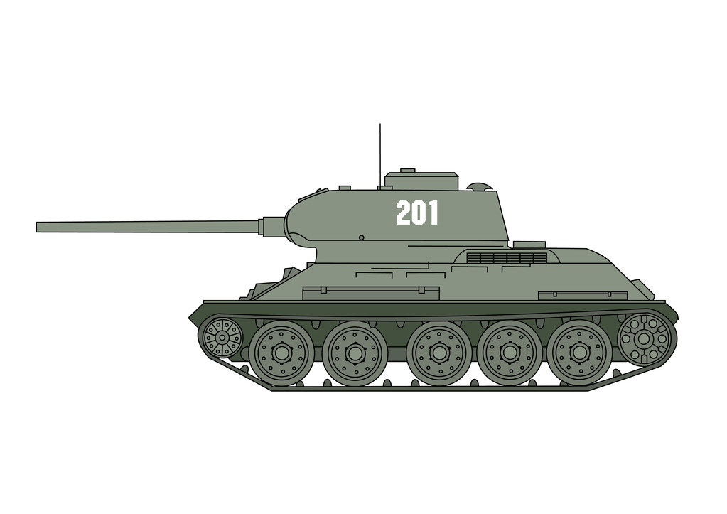T34中坦怎么画图片
