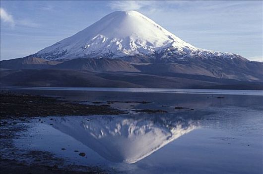 火山,反射,高山,水塘,国家公园,海拔,向上,高处,海平面,纪念建筑,巨大,盐,高海拔,生态系统,智利