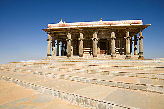 仰视,庙宇,堡垒,乌代浦尔,拉贾斯坦邦,印度