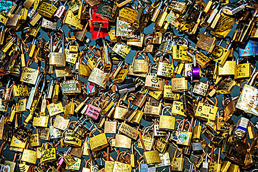 锁,爱情,巴黎,桥