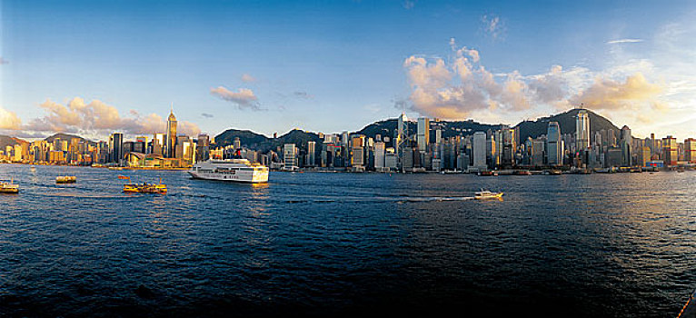 香港回归十周年图片展览维港夕照