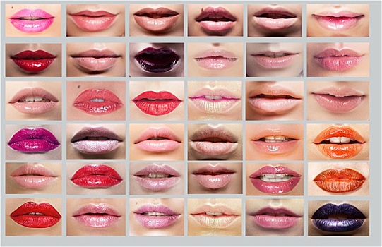 口红,品种,嘴唇,彩色,嘴