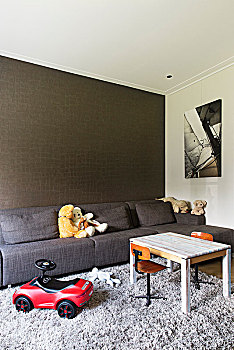 玩具,灰色,沙发,墙壁,结构,表面,客厅