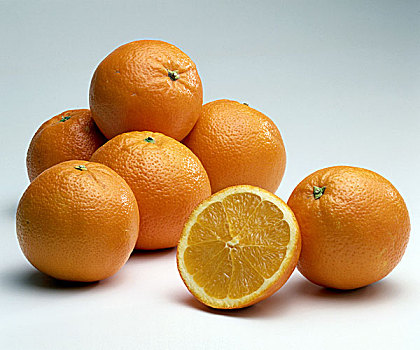 橘子,一个,切片
