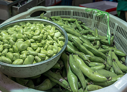 蚕豆,蔬菜,菜市场,生鲜,有机蔬菜