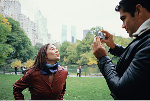 伴侣,照相,中央公园,纽约,美国