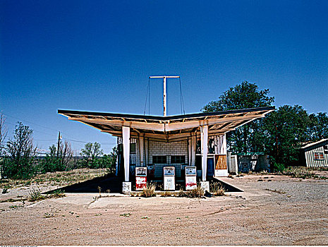 加油站,66号公路,新墨西哥,美国