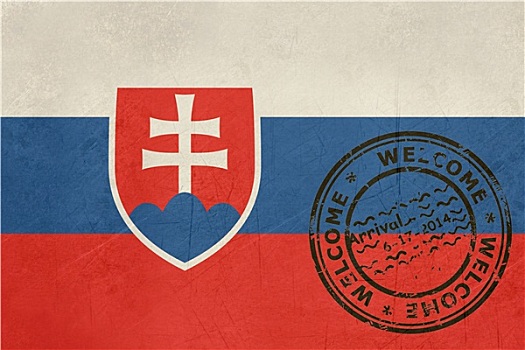 欢迎,斯洛伐克,旗帜,护照