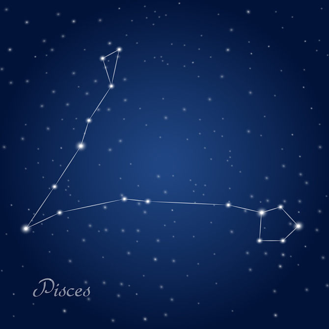 双鱼座_星座_黄道十二宫_黄道宫形_星空_天空_高清图片_全景视觉