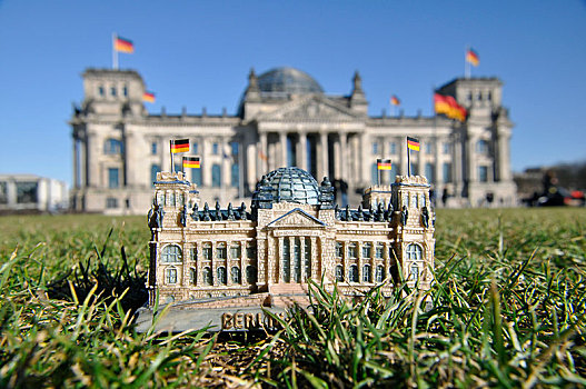 德国国会大厦,模型,正面,柏林,德国,欧洲