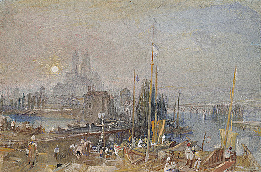 运河,卢瓦尔河,谢尔河,靠近,旅游,艺术家