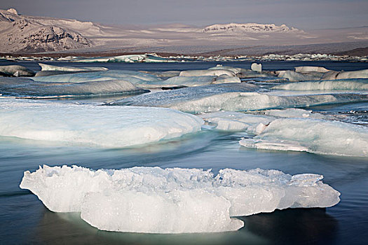 杰古沙龙湖,结冰,泻湖,南方,区域,冰岛,欧洲