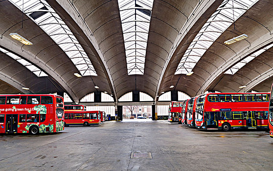 巴士,车库,道路,伦敦,艺术家