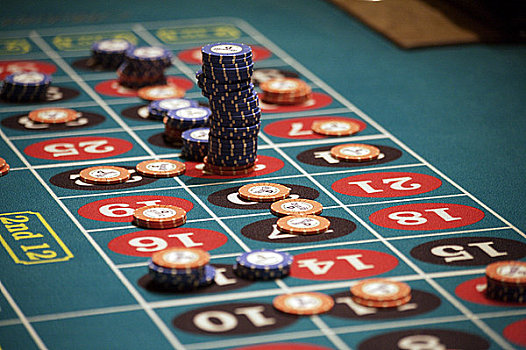 轮盘赌,赌博,拉斯维加斯,一堆,筹码