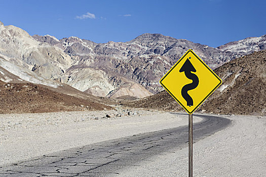 弯路,签到,荒芜,死亡谷国家公园,加利福尼亚,美国