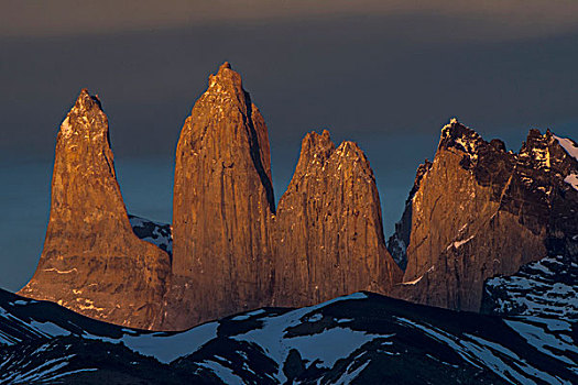花冈岩,顶峰,山脉,托雷德裴恩国家公园,巴塔哥尼亚,区域,南方,智利