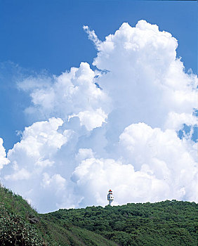 广西北海市涠洲岛上的灯塔