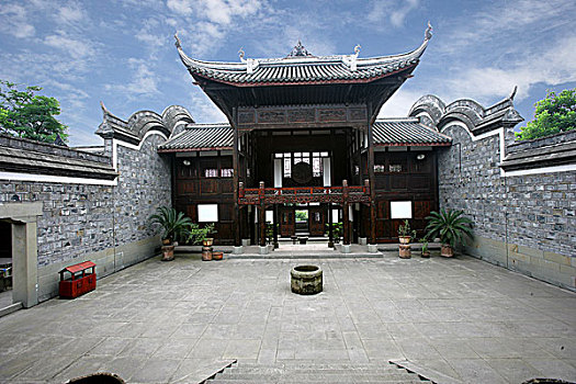 和平将军,张治中抗战时期在重庆的旧居三圣宫戏楼