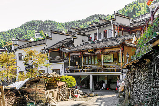 徽派古村落木坑村,中国安徽省黟县木坑竹海景区