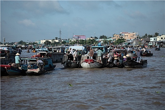 市场,湄公河,越南