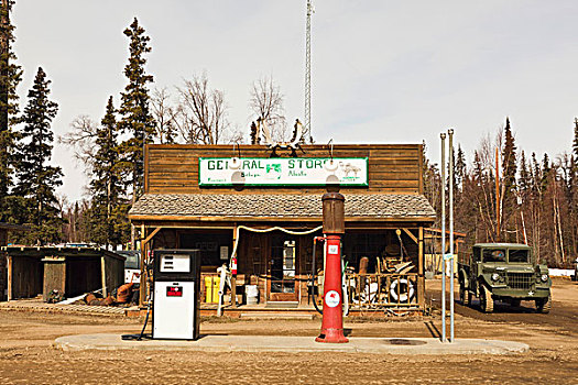 小杂货店,白鲸,阿拉斯加,春天