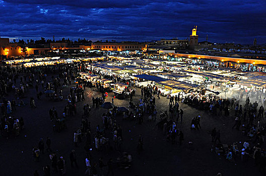 货摊,地点,男人,蓝色,钟点,玛拉喀什,摩洛哥,非洲