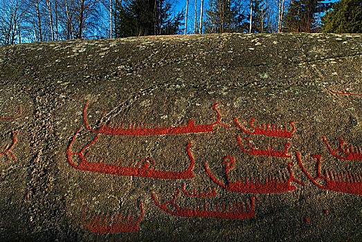 石头,雕刻,挪威