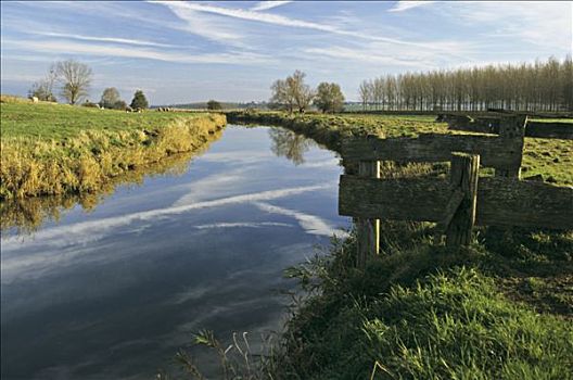 法国,诺曼底,苹果白兰地,河,风景