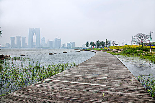 苏州金鸡湖畔廊桥