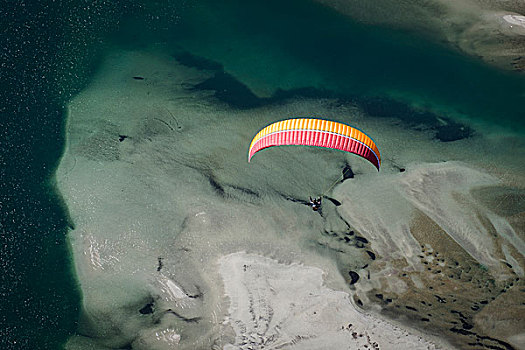 滑翔伞,飞行,滑伞运动,自然,高兴,度假,马焦雷湖,高山湖,岸边,浴,洛迦诺,瑞士,提契诺河