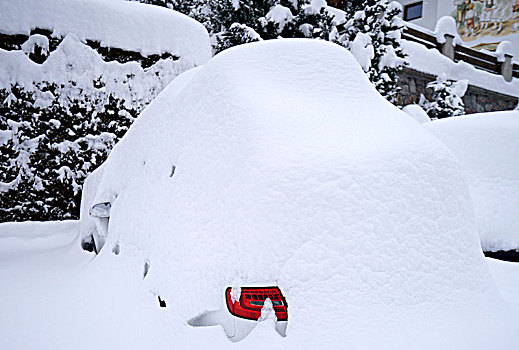 奥地利,提洛尔,停车,雪,冬天