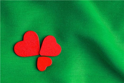 红色,木质,装饰,心形,绿色,折,背景