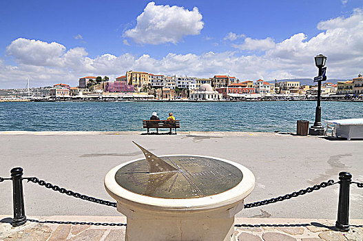 日晷,海事博物馆,克里特岛,哈尼亚,港口