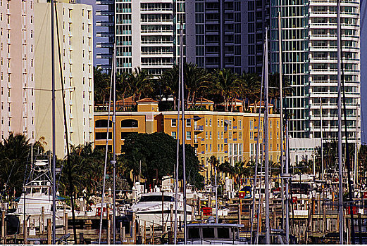 港口,建筑,南海滩,迈阿密海滩,佛罗里达