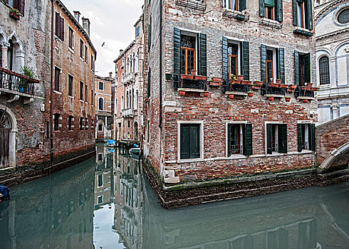 运河,房子,地区,威尼斯,威尼托,意大利,欧洲