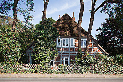 半木结构房屋,地区,下萨克森,德国,欧洲