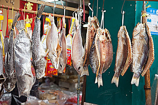 传统,鱼市,湾,堤,广东,中国