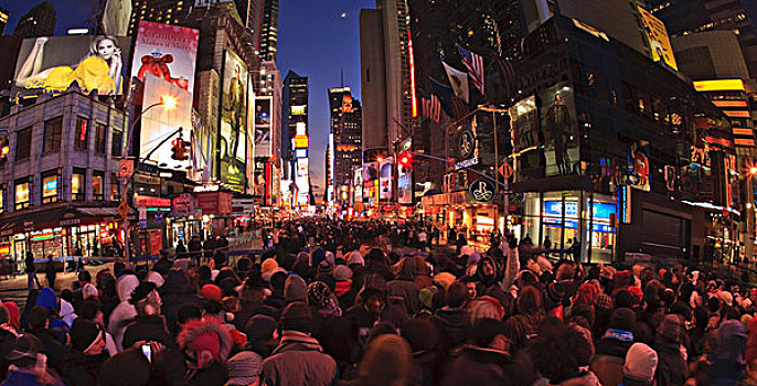 曼哈顿,纽约,美国,一堆,聚会,新年,庆贺,时代广场