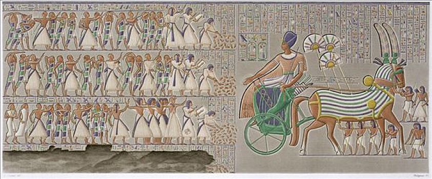 古埃及,色彩,浮雕,艺术家