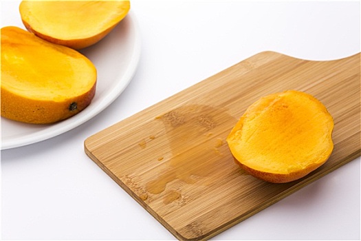 芒果,果汁,木板