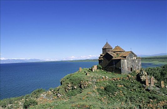 亚美尼亚,教堂,湖