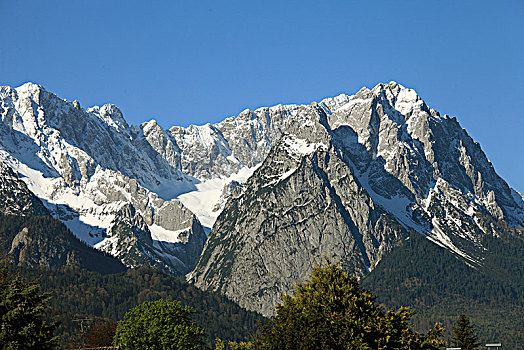 德国,巴伐利亚,阿尔卑斯山,楚格峰,顶峰,加米施帕藤基兴